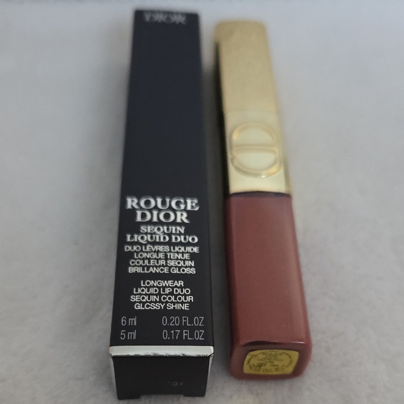 NEW~ DIOR Rouge Dior Sequin Liquid Duo - Limited Edition ~ 420 Pink Star - Picture 8 of 9